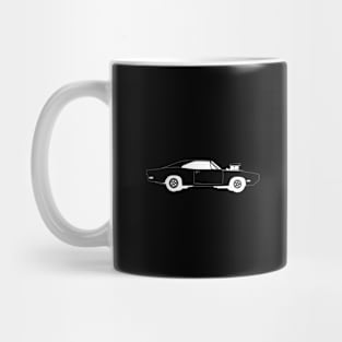 Dodge Charger White Outline Mug